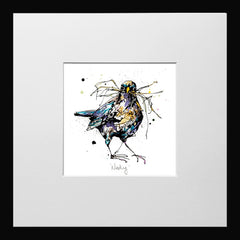 Print Open Edition Floral - Nesting-12 x 12-Small Flat Black Frame