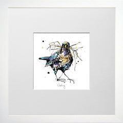 Print Open Edition Floral - Nesting-12 x 12-Small Flat White Frame