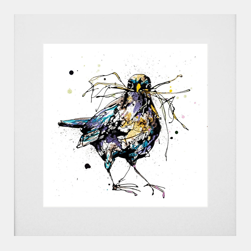 Print Open Edition Floral - Nesting-30 x 30-White Box Frame (With Mount)