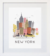 New York White Frame