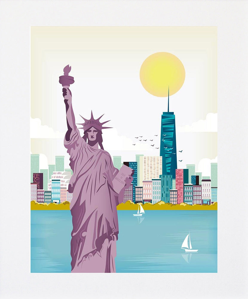 New York Statue Of Liberty Unframed 18x25