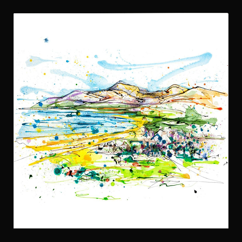 Print Open Edition Landscapes - Newcastle Co. Down-30 x 30-Black Box Frame (No Mount)