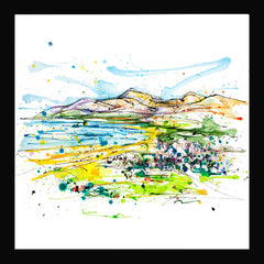 Print Open Edition Landscapes - Newcastle Co. Down-30 x 30-Black Box Frame (No Mount)