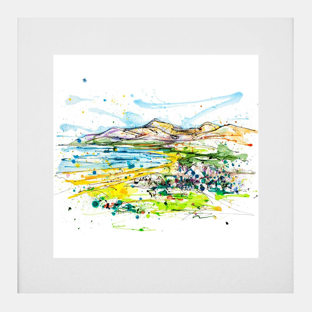 Print Open Edition Landscapes - Newcastle Co. Down-30 x 30-White Box Frame (With Mount)