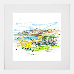 Print Open Edition Landscapes - Newcastle Co. Down-30 x 30-White Box Frame (With Mount)