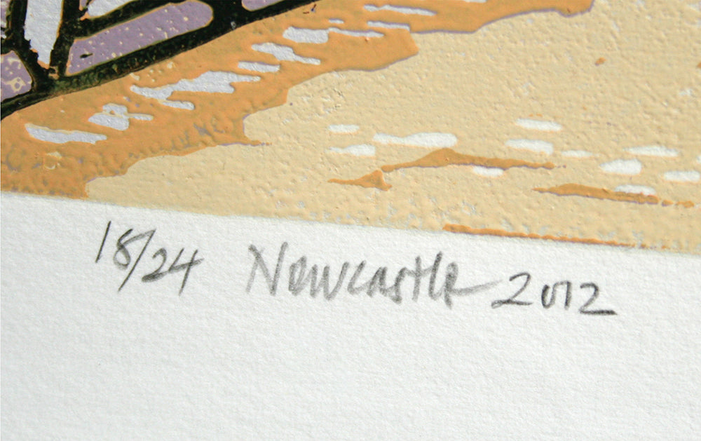 Linocut Print - Co Down Newcastle 2012
