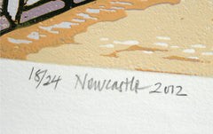 Linocut Print - Co Down Newcastle 2012