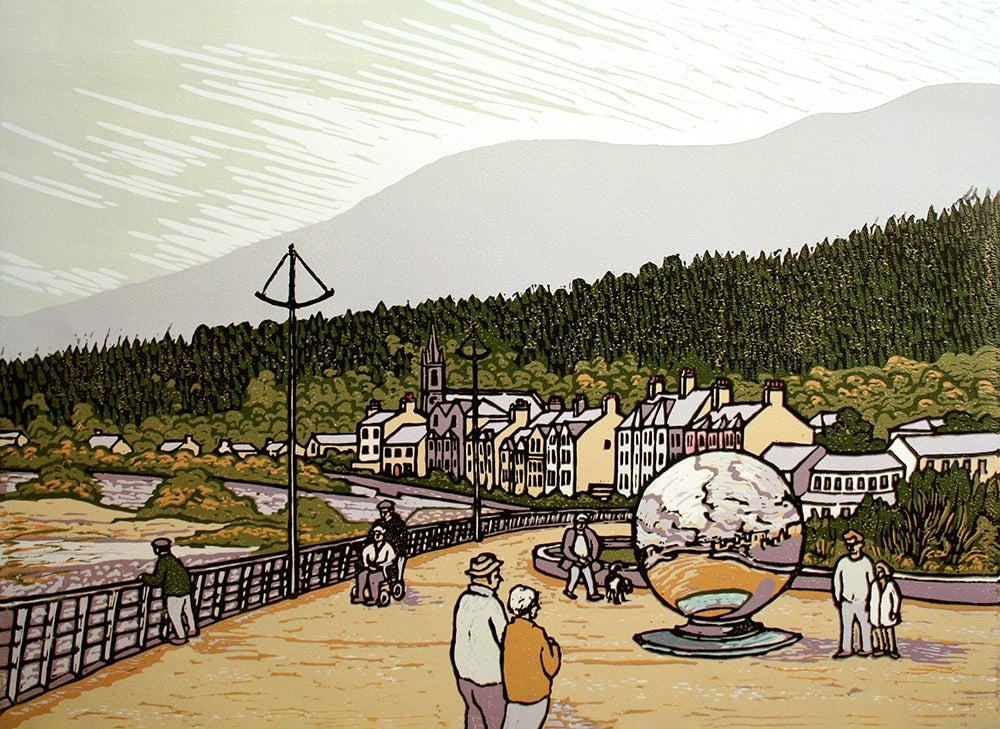 Linocut Print - Co Down Newcastle 2012