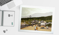 Linocut Print - Co Down Newcastle 2012