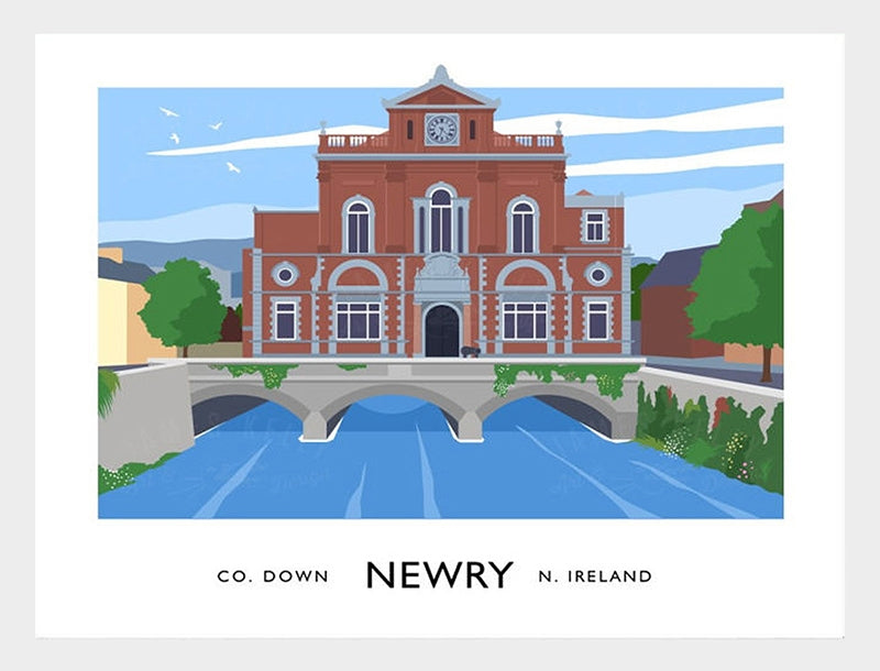 Co Down - Newry Frame White 70x50