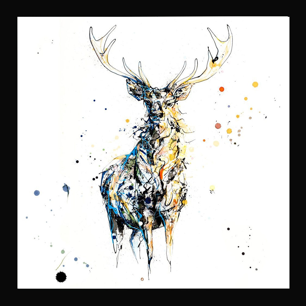 Print Open Edition Animals - Nightfall-30 x 30-Black Box Frame (No Mount)