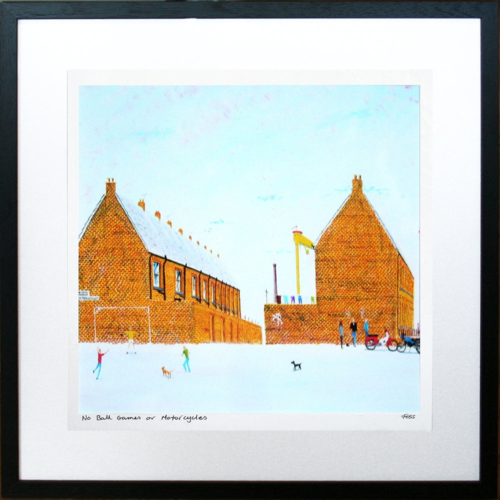 No Ball Games or Motorcycles Framed 40 x 40