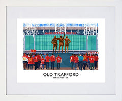 Sport - Football - Old Trafford-40 x 30-White Box Frame (With Mount)