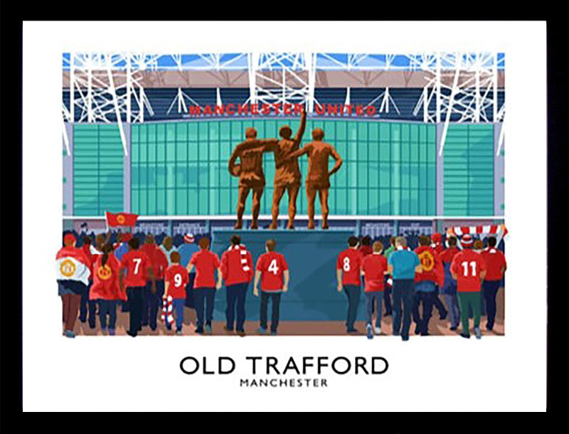 Sport - Football - Old Trafford-70 x 50-Black Box Frame (No Mount)