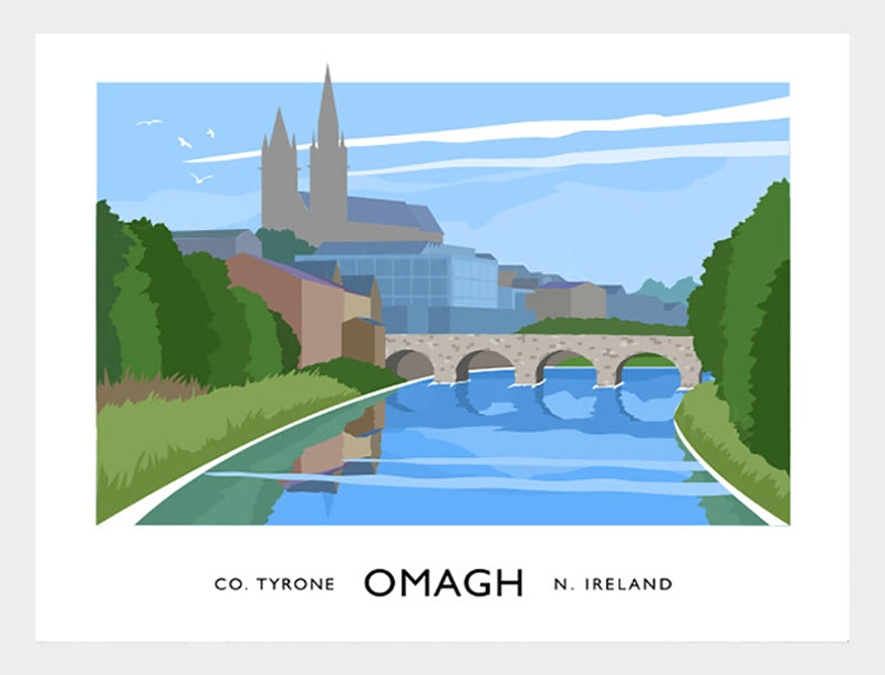 Co Tyrone - Omagh Frame White 40x30 No Mount