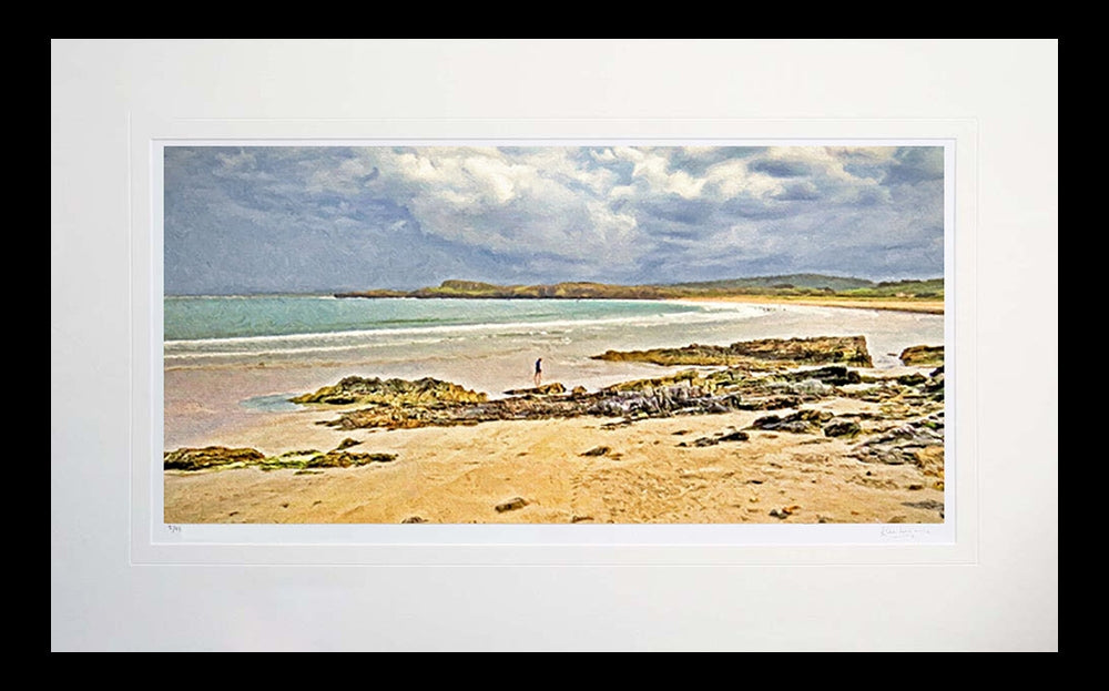 Co Donegal - On Marble Hill Strand Flat Black Frame
