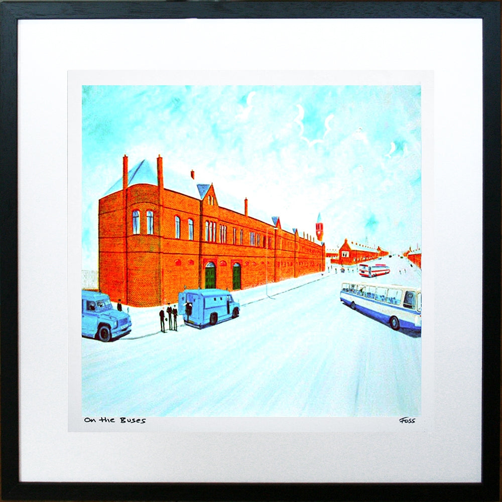 On the Buses Framed 40 x 40