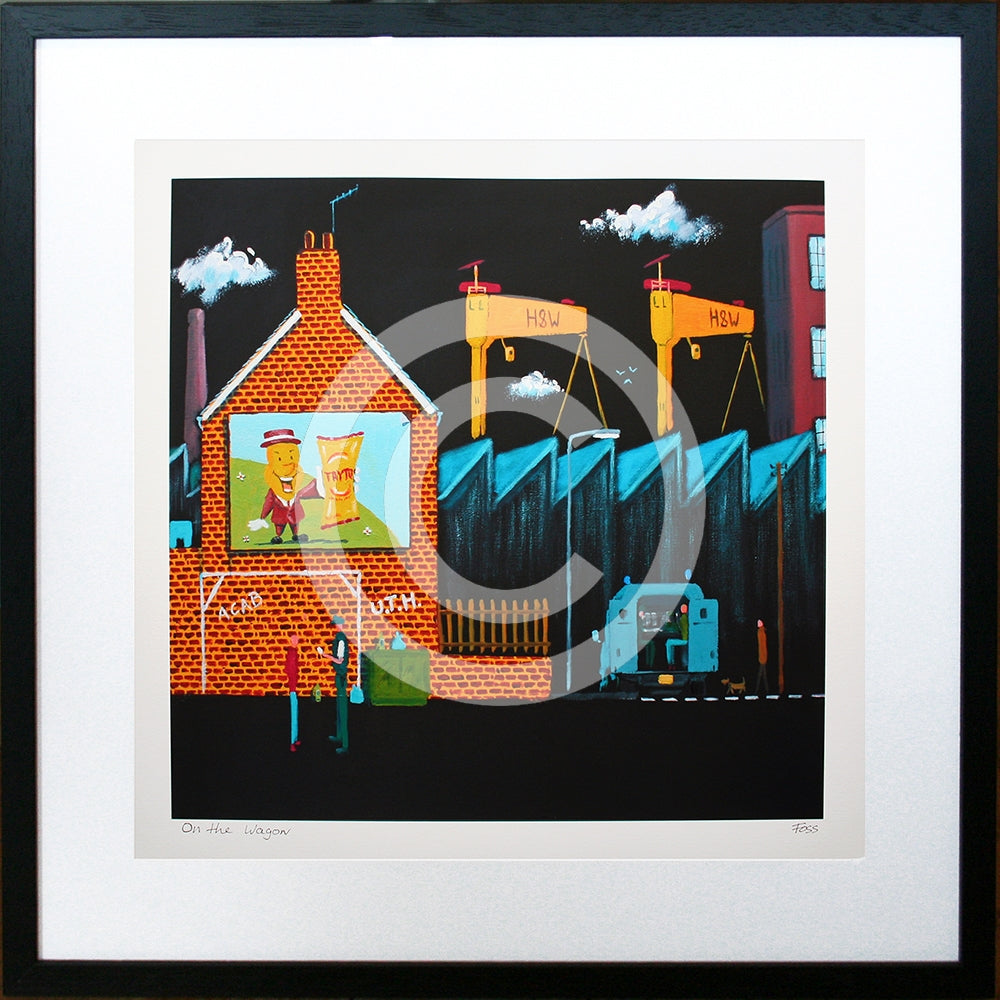 Print - On The Wagon-40 x 40-Black Box Frame