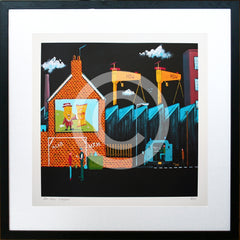 Print - On The Wagon-40 x 40-Black Box Frame