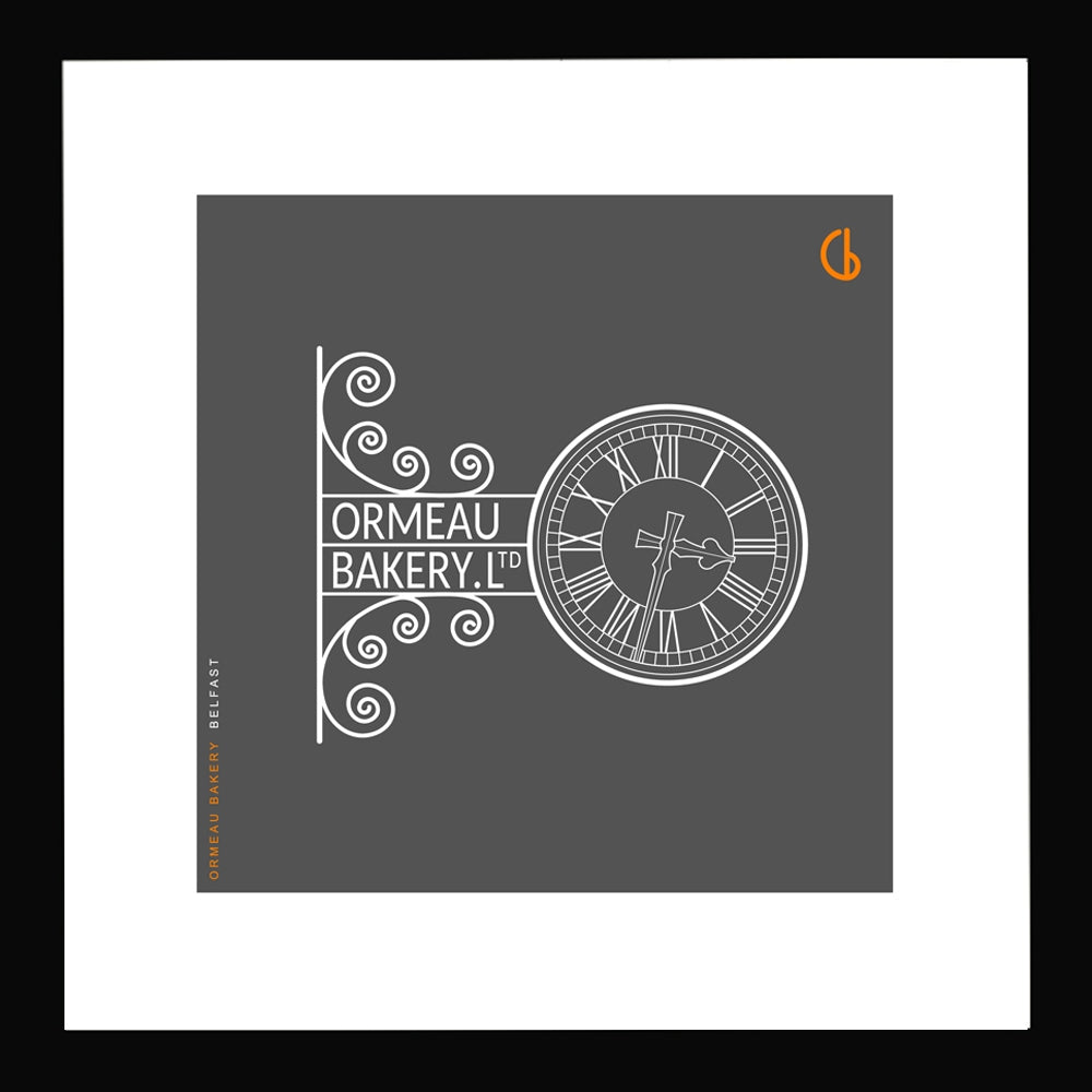 Ormeau Bakery Belfast 29 x 29 Black frame