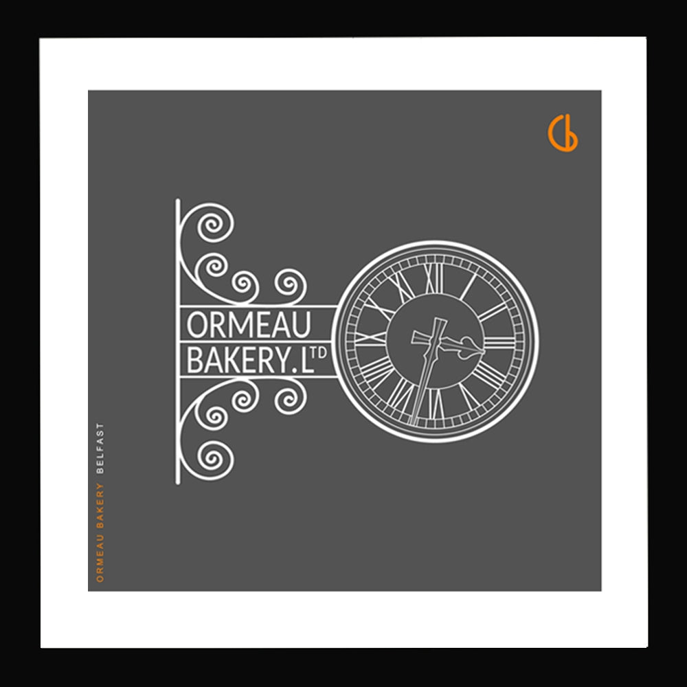 Ormeau Bakery Belfast 15 x 15 Black frame