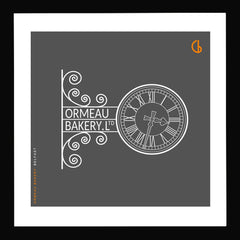 Ormeau Bakery Belfast 15 x 15 Black frame
