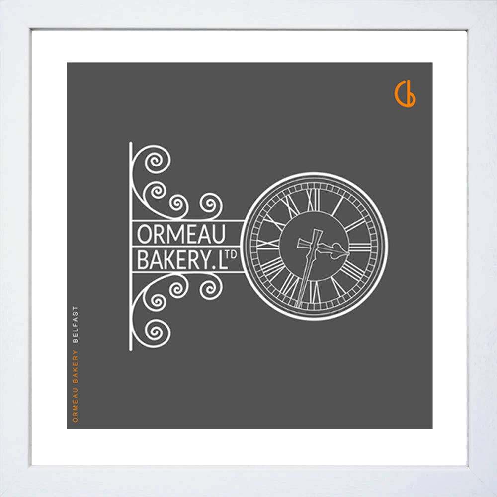 Belfast Ormeau Bakery-15 x 15-Small Flat White Frame