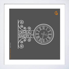 Belfast Ormeau Bakery-15 x 15-Small Flat White Frame