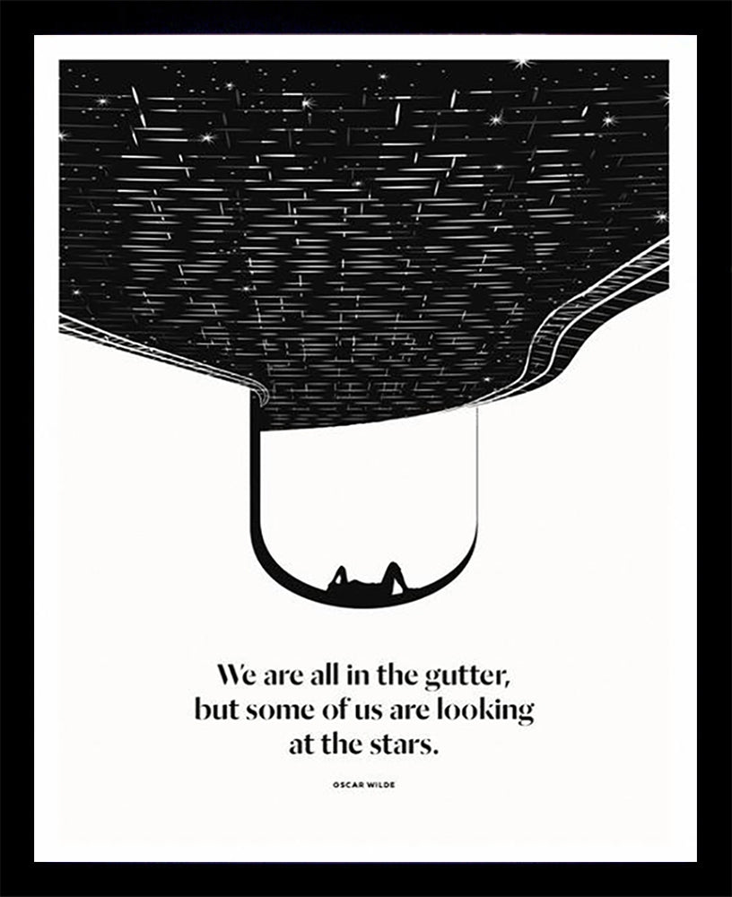 Oscar Wilde - Looking At The Stars Black Box Frame