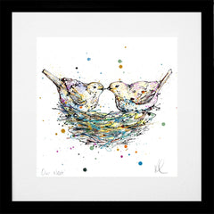 Print Open Edition Animals - Our Nest-30 x 30-Black Box Frame (With Mount)