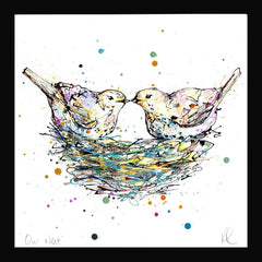 Print Open Edition Animals - Our Nest-30 x 30-Black Box Frame (No Mount)