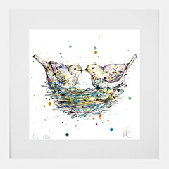 Print Open Edition Animals - Our Nest-30 x 30-White Box Frame (With Mount)