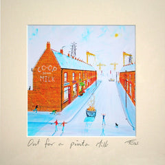 Out for a Pinta Milk Unframed 15 x 15