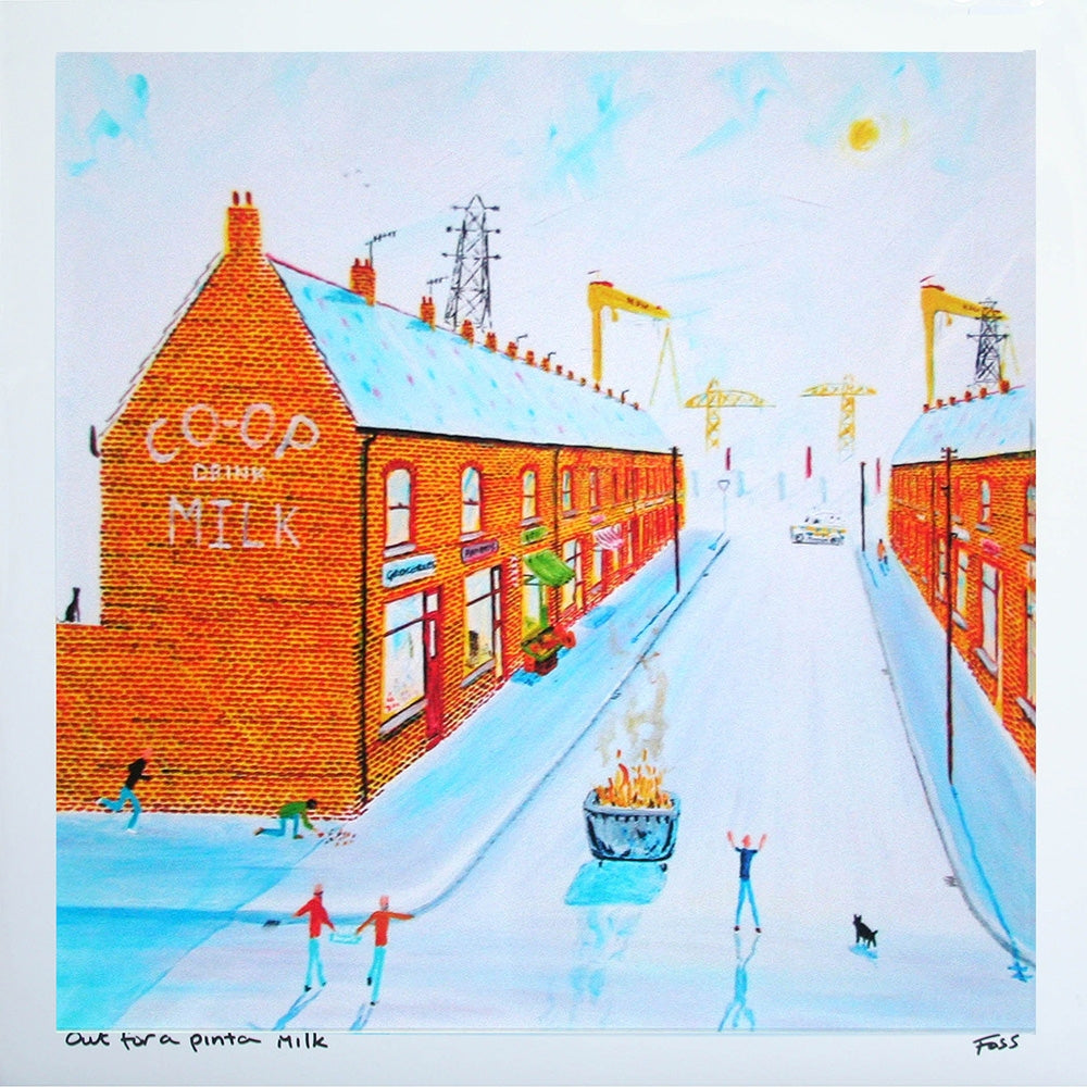Out for a Pinta Milk Unframed 40 x 40