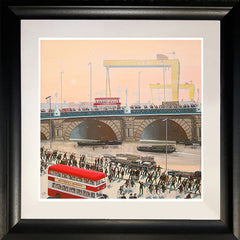Print - Over The Bridge-66.5 x 65-Chunky Black Frame