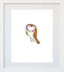 Owl- White Frame