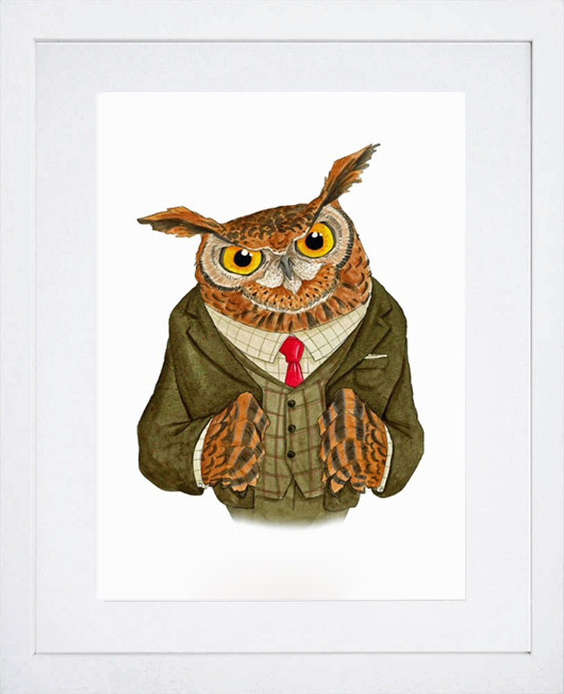 Animals - Owl Frame White