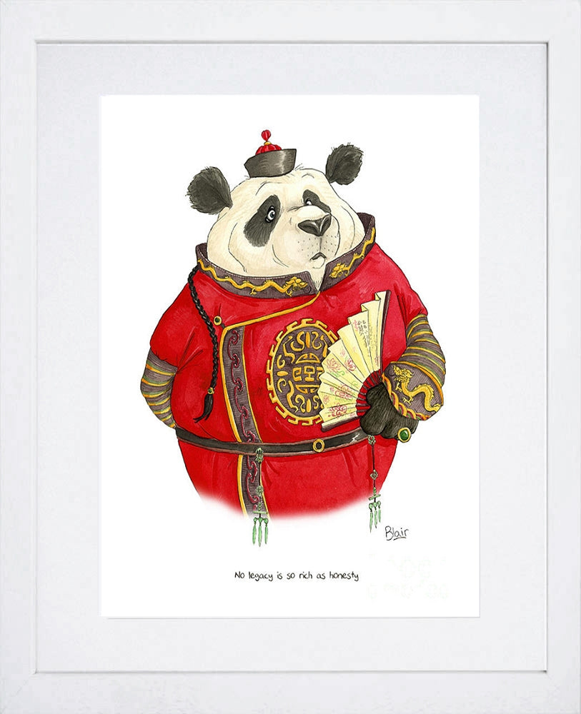 Animals - Panda Shakespeare Quote Frame White