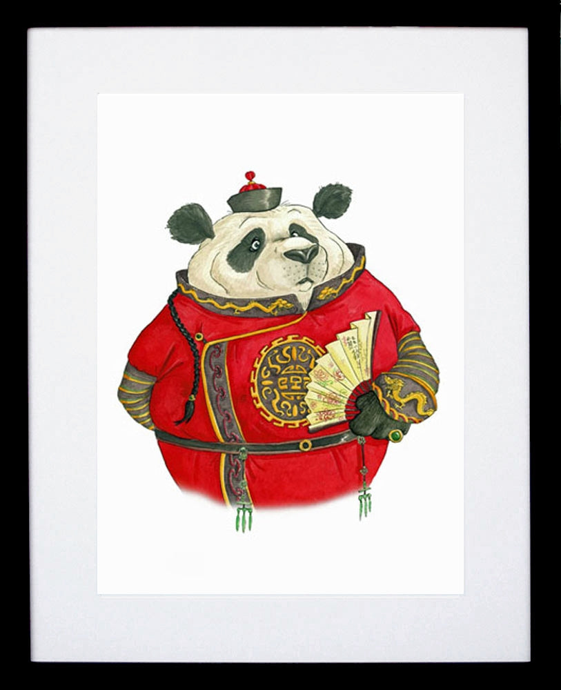 Animals - Panda Black Frame