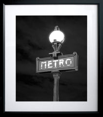 Paris Metro Stop Frame Black