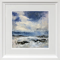 Print - Passing Clouds, Strangford Lough Chunky White Frame