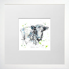 Print Open Edition Animals - Pastures-12 x 12-Small Flat White Frame
