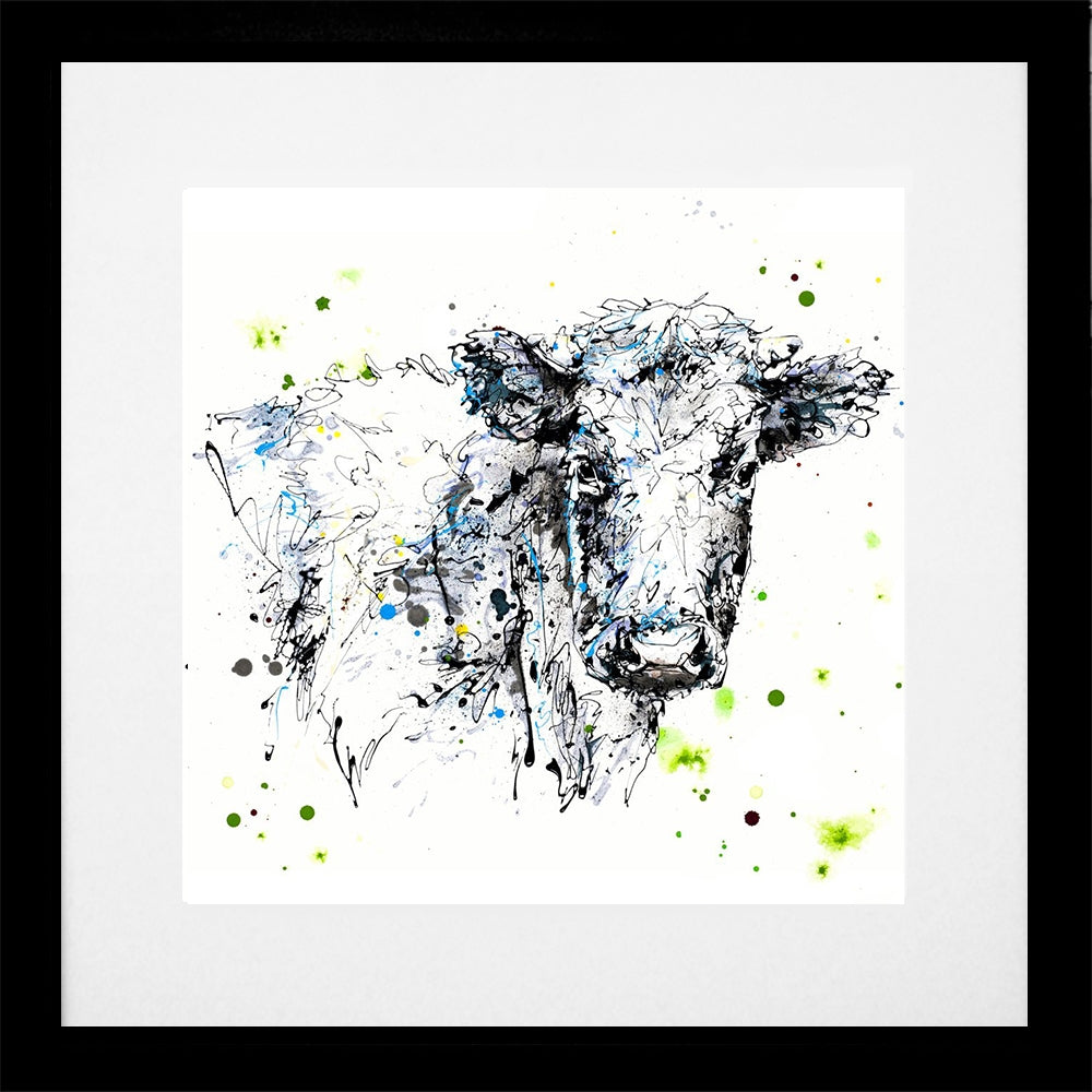 Print Open Edition Animals - Pastures-30 x 30-Black Box Frame (With Mount)
