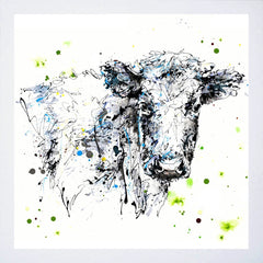 Print Open Edition Animals - Pastures-30 x 30-White Box Frame (No Mount)