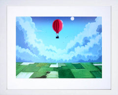 Patchwork Landscape-White Box Frame