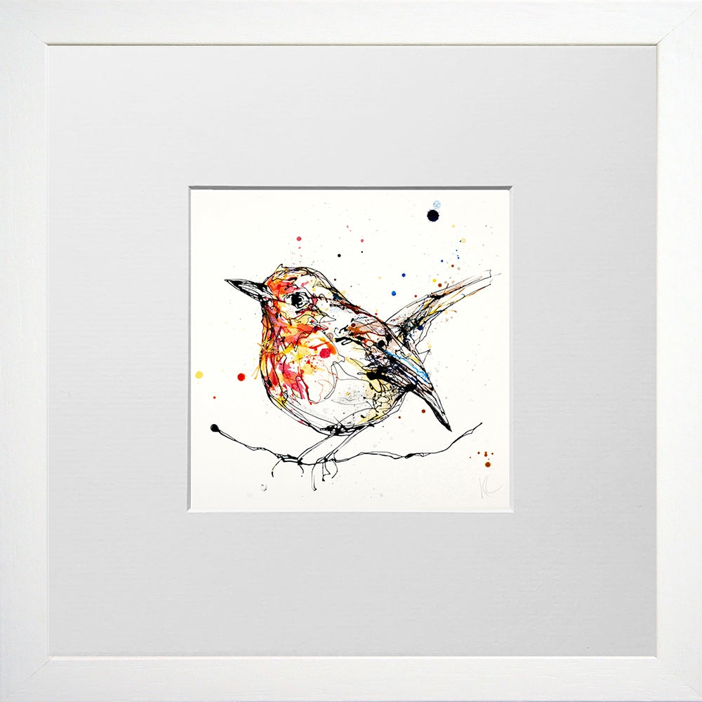 Print Open Edition Animals - Peekaboo-12 x 12-Small Flat White Frame