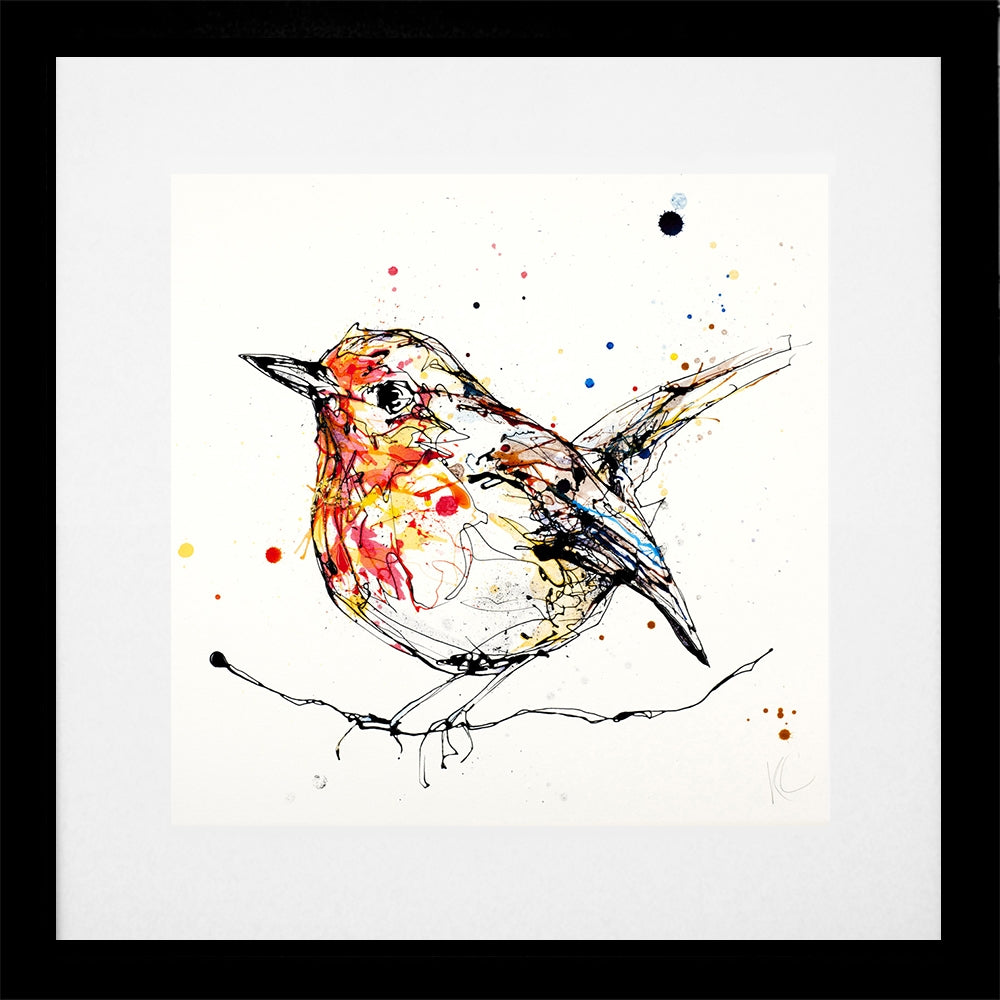 Print Open Edition Animals - Peekaboo-30 x 30-Black Box Frame (With Mount)