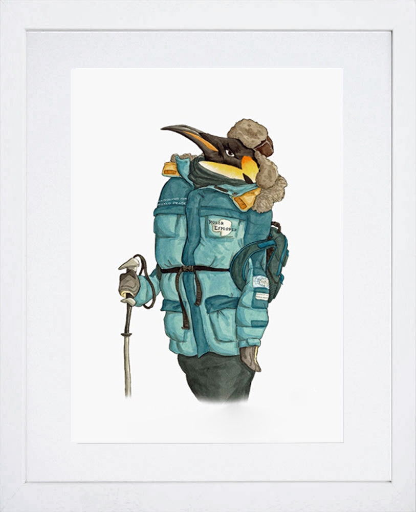 Animals - Penguin Frame White