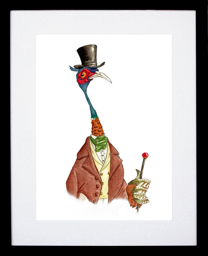 Animals - Pheasant Black Frame