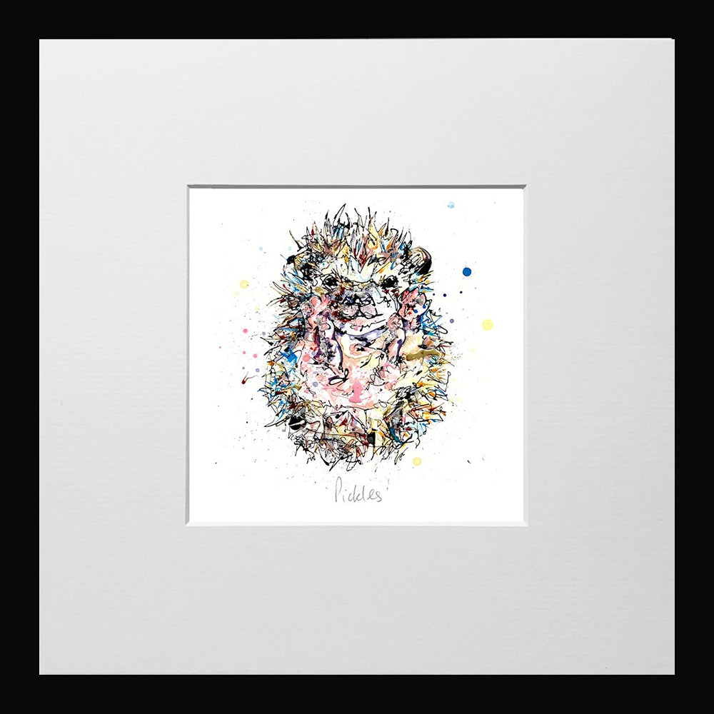 Print Open Edition Animals - Pickles-12 x 12-Small Flat Black Frame